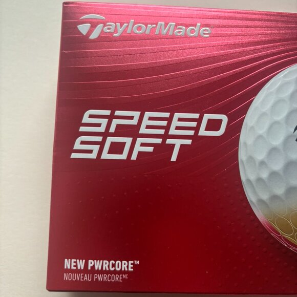 Three NEW TaylorMade Speed Soft White Rubber Core Inomer Shell Golf Balls - 36 B - Picture 7 of 12